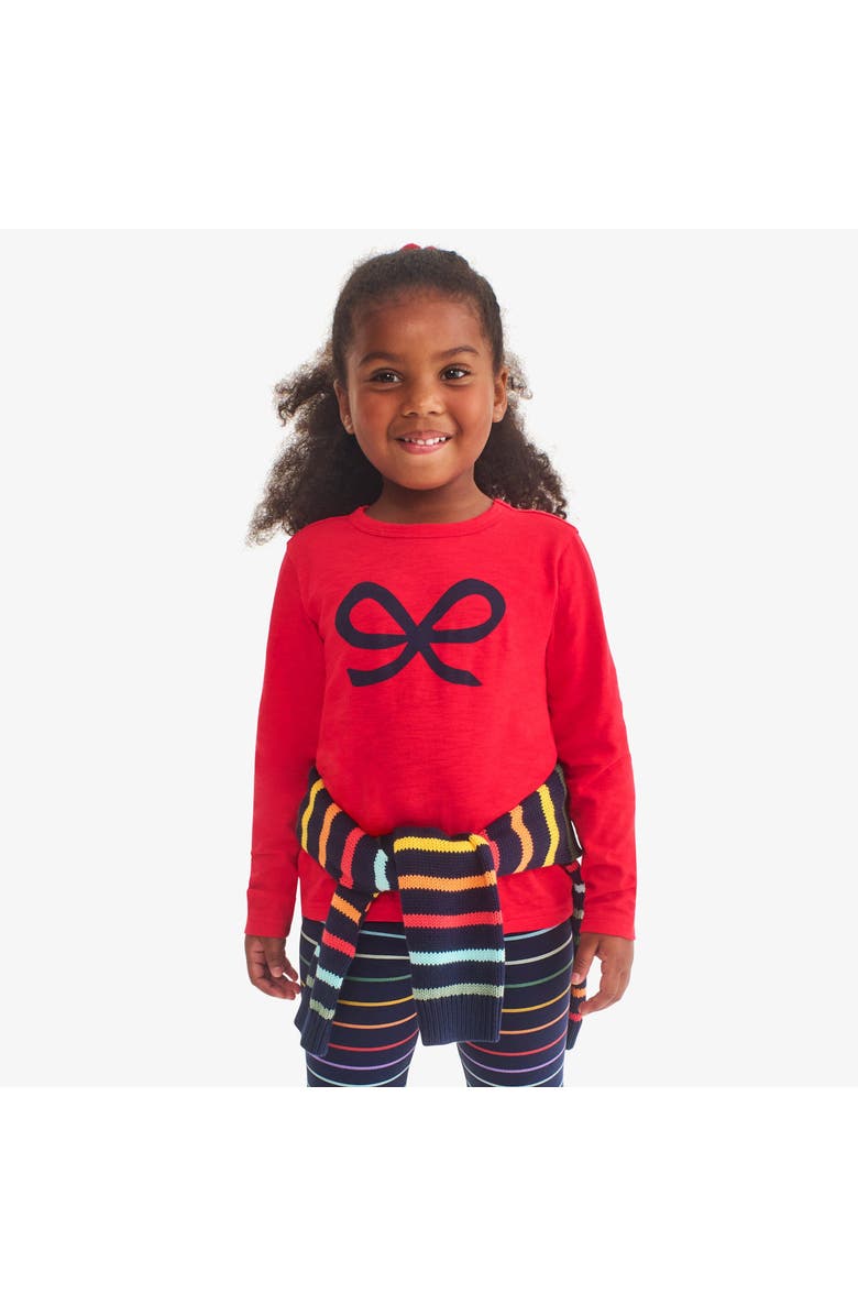 Primary Kids Long Sleeve Bow Tee, Alternate, color, Lollipop