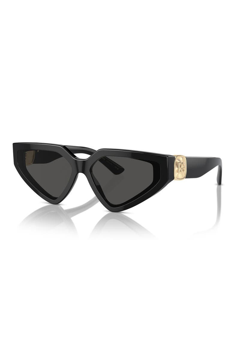 59mm Butterfly Sunglasses, Alternate, color, BLACK