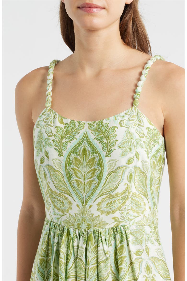 Paisley Print Maxi Dress, Alternate, color, PEAR/ SEA GREEN