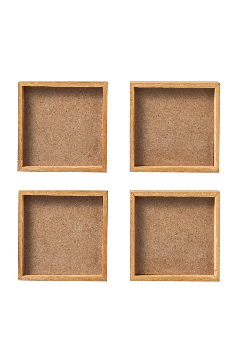 4"H Set of 4 Valentine's Wooden Block Table Decor, Alternate, color, Red