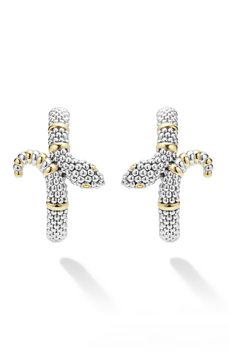 LAGOS Rare Wonders - Serpent Hoop Earrings, Alternate, color, 