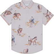 MAVRANS Horse Weekend Short Sleeve Button-Up Shirt