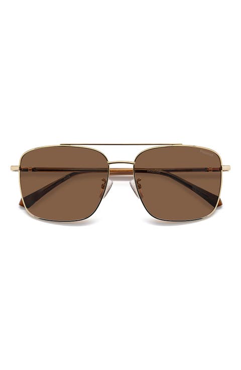 59mm Polarized Navigator Sunglasses