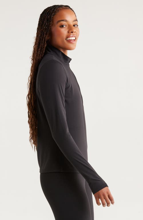 Zella So Soft Actve Half Zip Pullover In Black