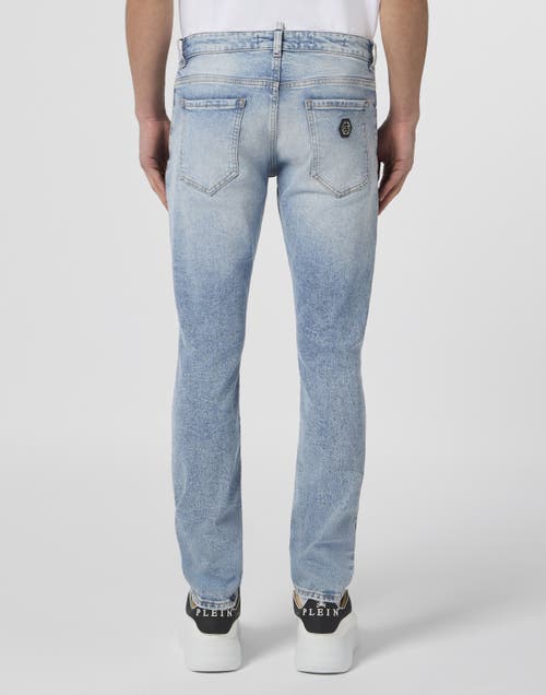 Philipp Plein Super Straight Cut Jeans Basic Men In Blue