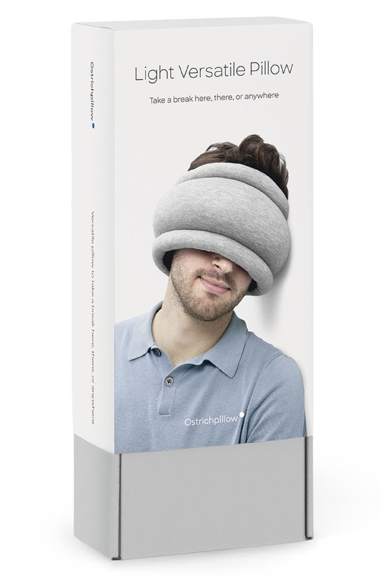 OSTRICHPILLOW® Light Reversible Travel Pillow, Alternate, color, MIDNIGHT GREY