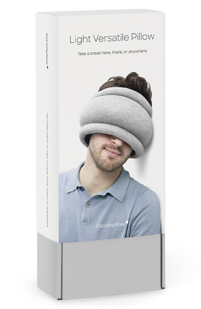 Ostrichpillow <sup>®</sup> Light Reversible Travel Pillow, Alternate, color, Midnight Grey