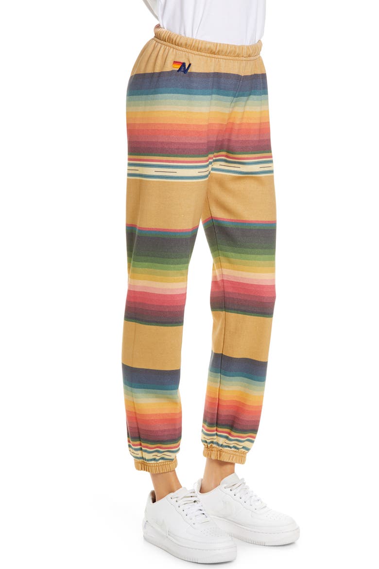 Women's Serape Bolt Stitch Joggers, Alternate, color, LIGHT KHAKI
