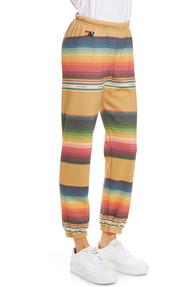 Aviator Nation Women's Serape Bolt Stitch Joggers, Alternate, color, 