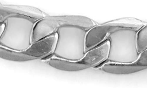 Fuzion Creations Curb Chain Bracelet In White Gold
