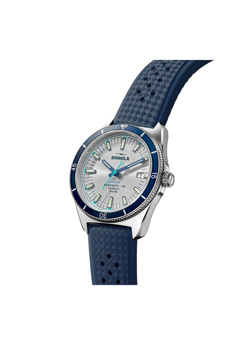 Duck Rubber Strap Watch, 40mm, Alternate, color, ALABASTER