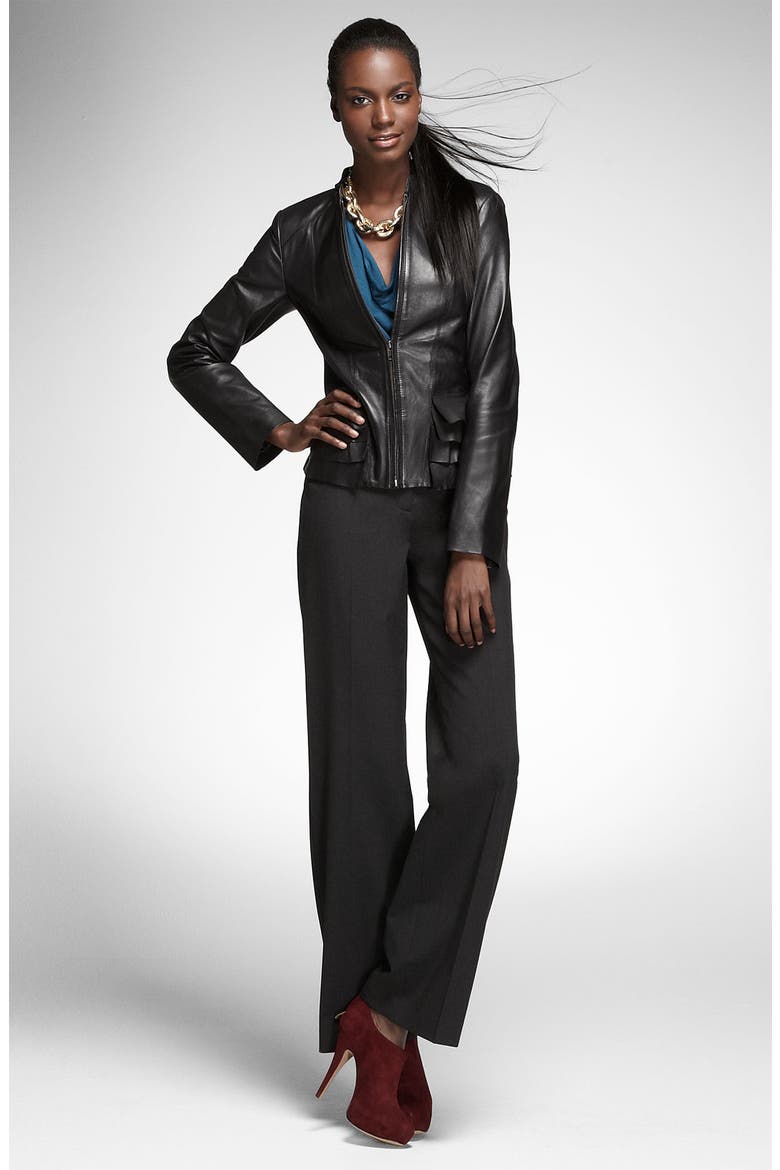 'Taylor' Curvy Fit Trousers, Alternate, color, DARK CHOCOLATE