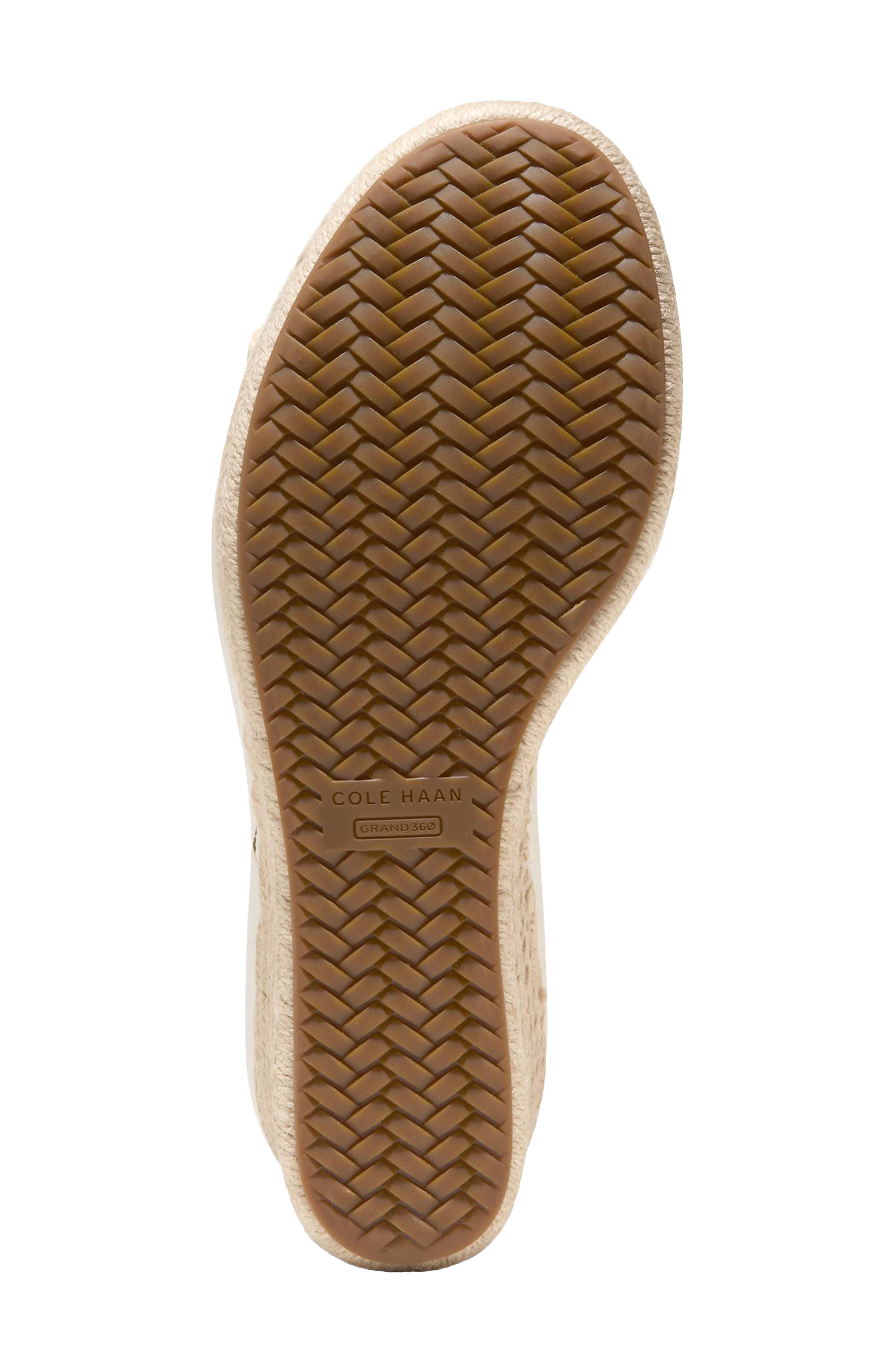 Cole Haan Asbury Cloudfeel Wedge Sandal, Alternate, color, Powder Leather /Natural Raffia