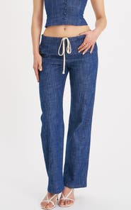Miss Circle Raffaella Cotton Denim Straight Leg Pants