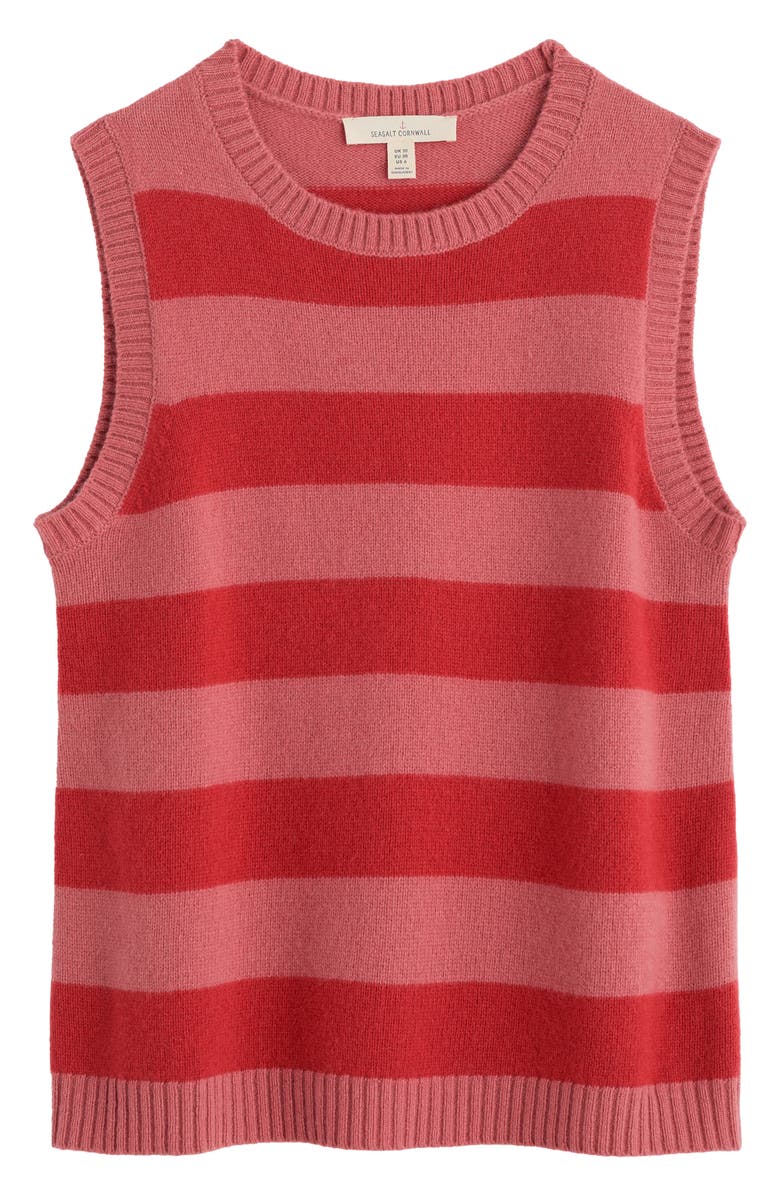 Seasalt Cornwall East View Merino Wool Blend Knit Vest, Alternate, color, Bright Shape Rose Dew