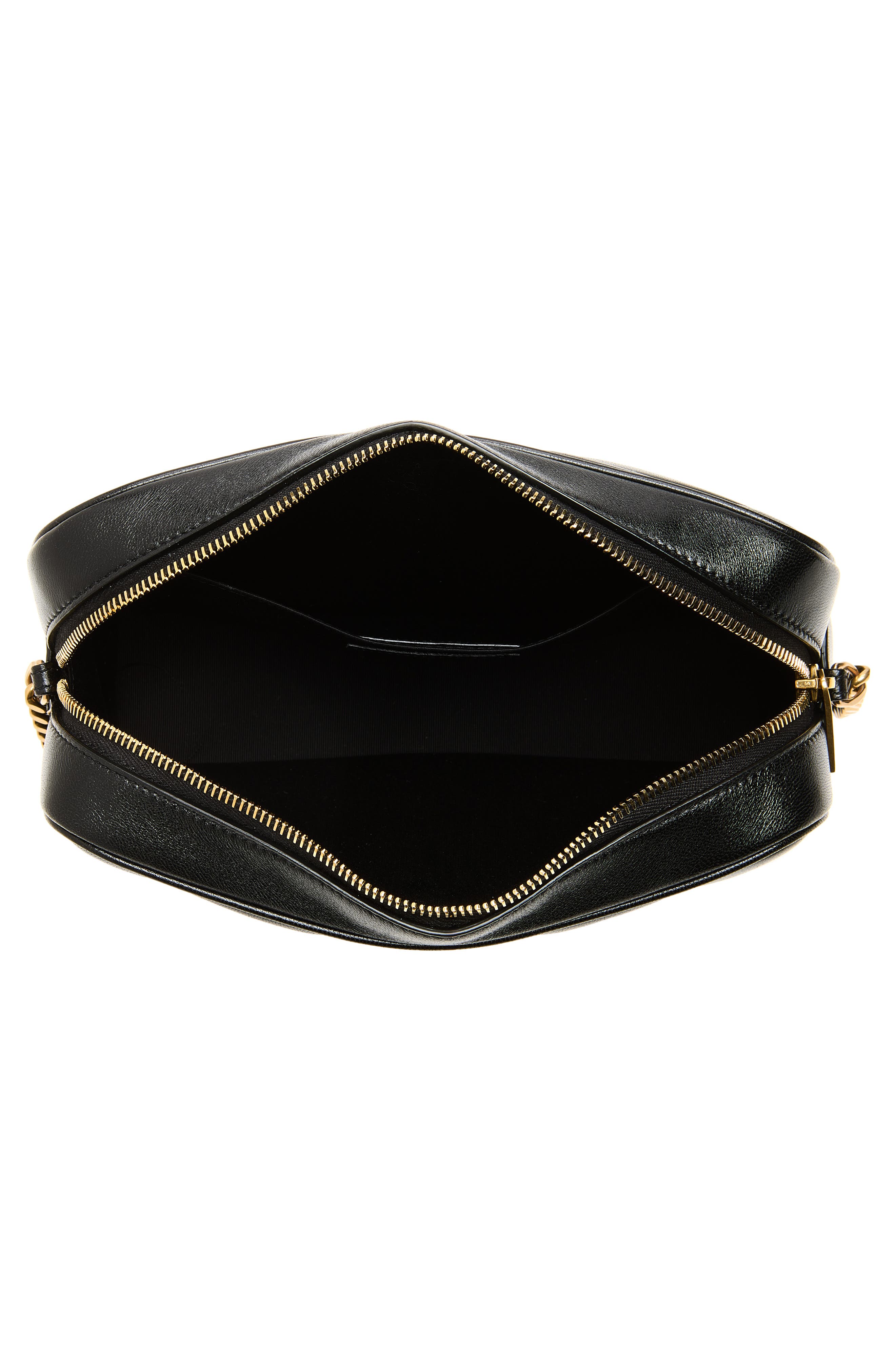 Loulou Mattelassé Leather Camera Bag, Alternate, color, NOIR