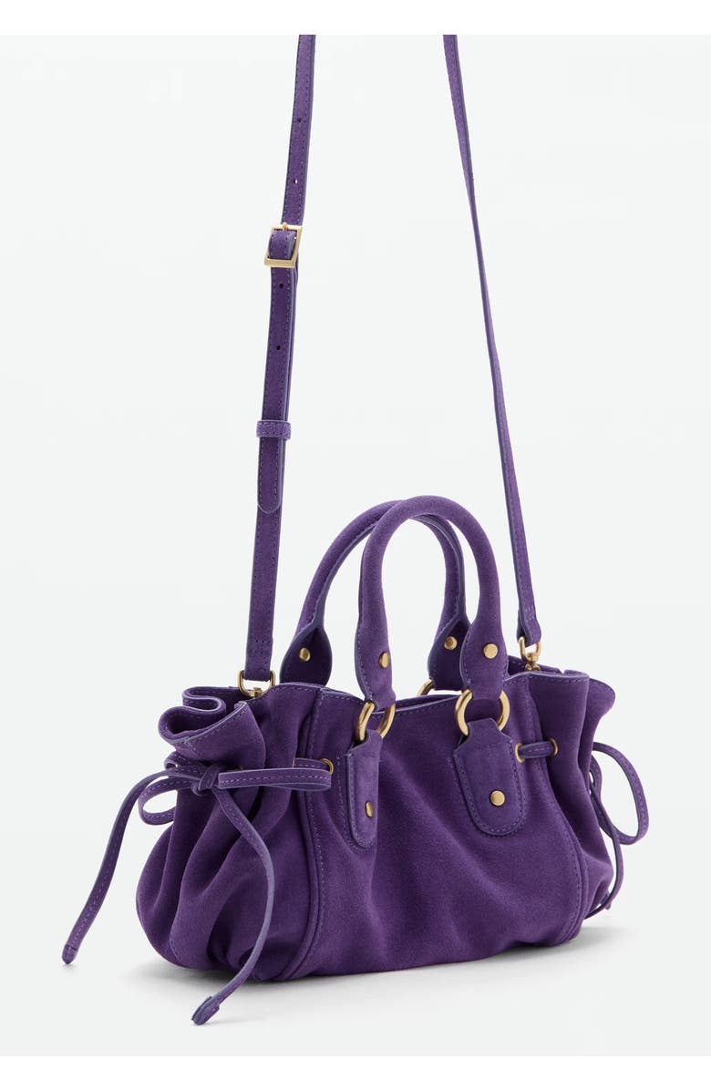 MANGO Starring Hailey Bieber Suede Convertible Handbag, Alternate, color,