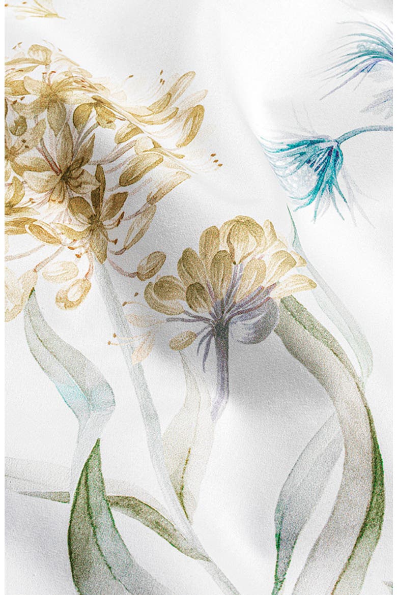 Fleur duvet cover, Alternate, color, White