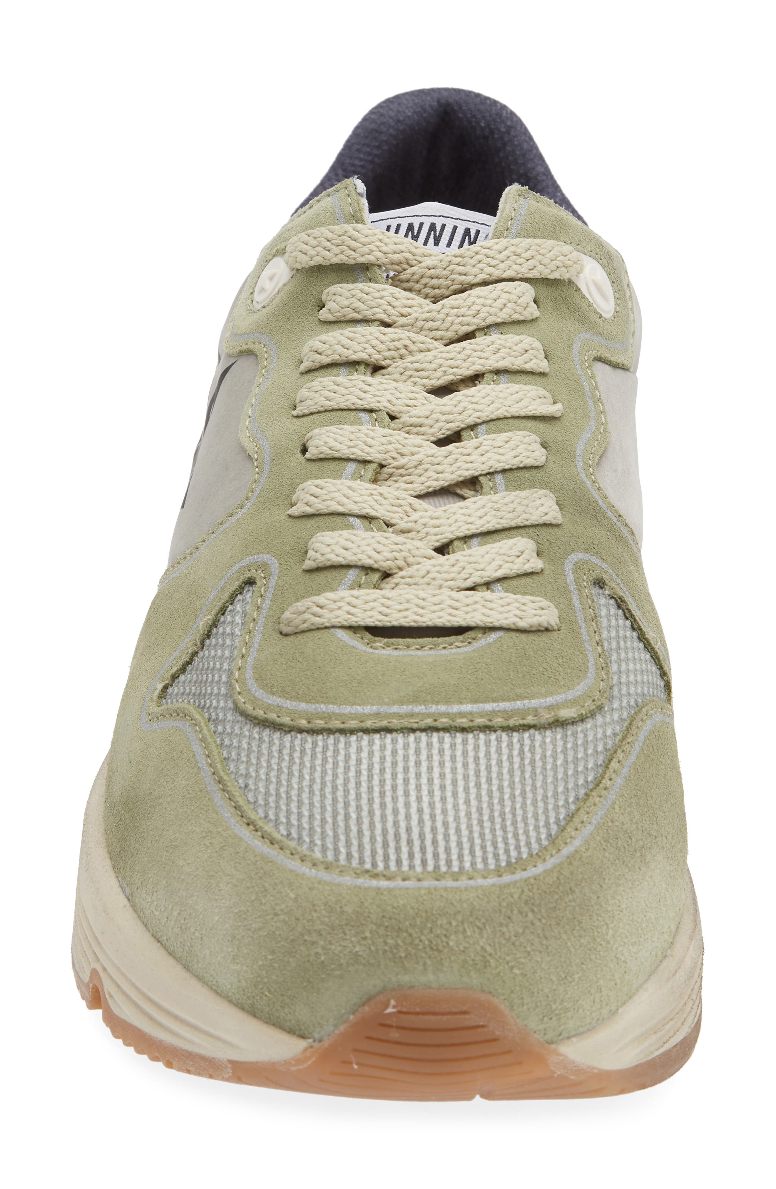 Golden Goose Running Sole Sneaker, Alternate, color, Sage Green/Black/Platinum