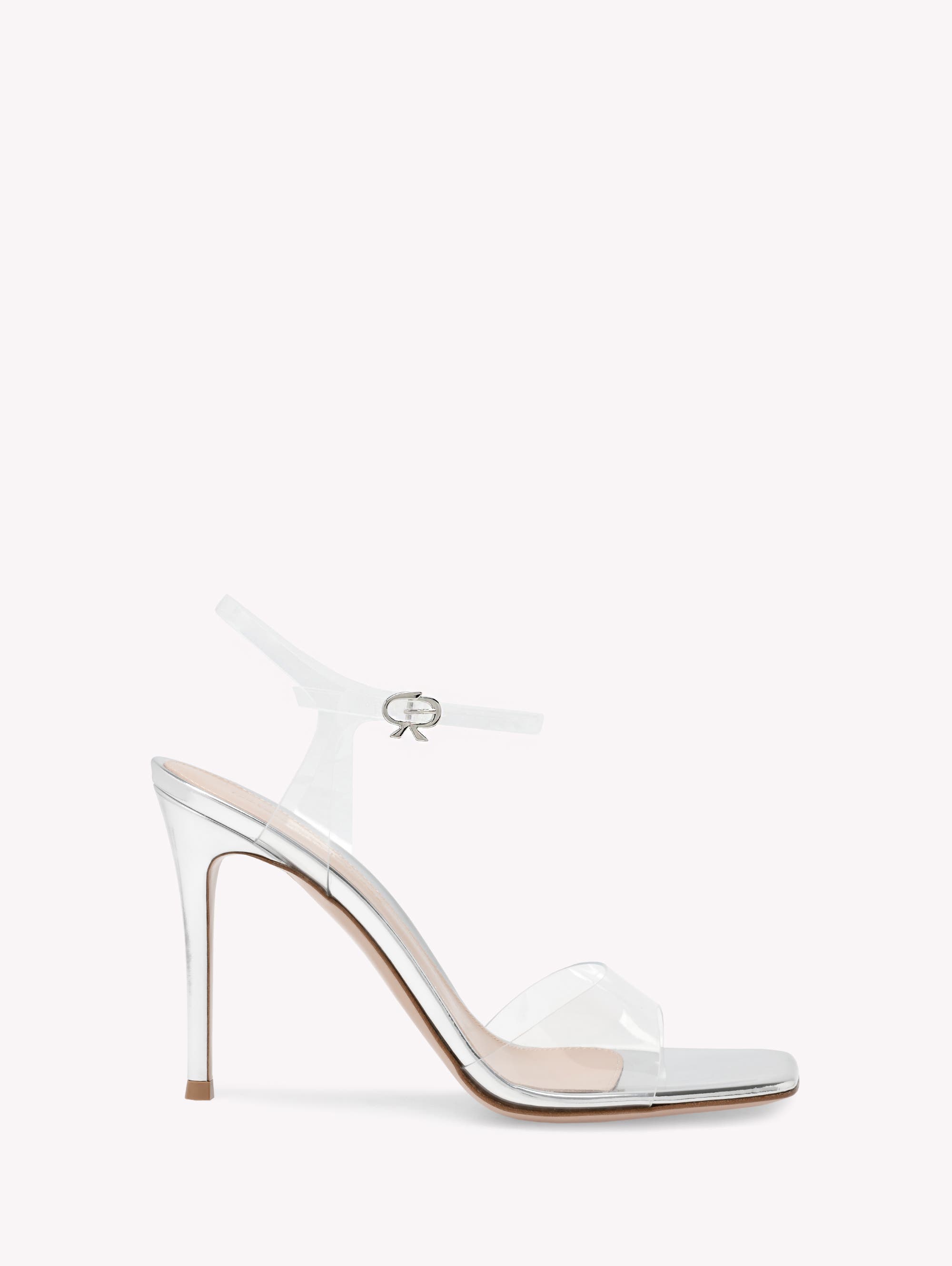 Gianvito Rossi Cher Sandal, Main, color, Metallic Silver Tpu