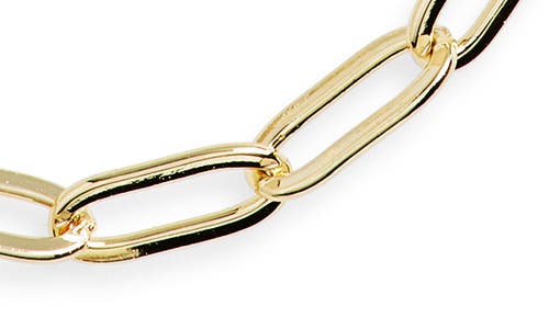 The Sis Kiss Mini Paperclip Chain Necklace In Gold