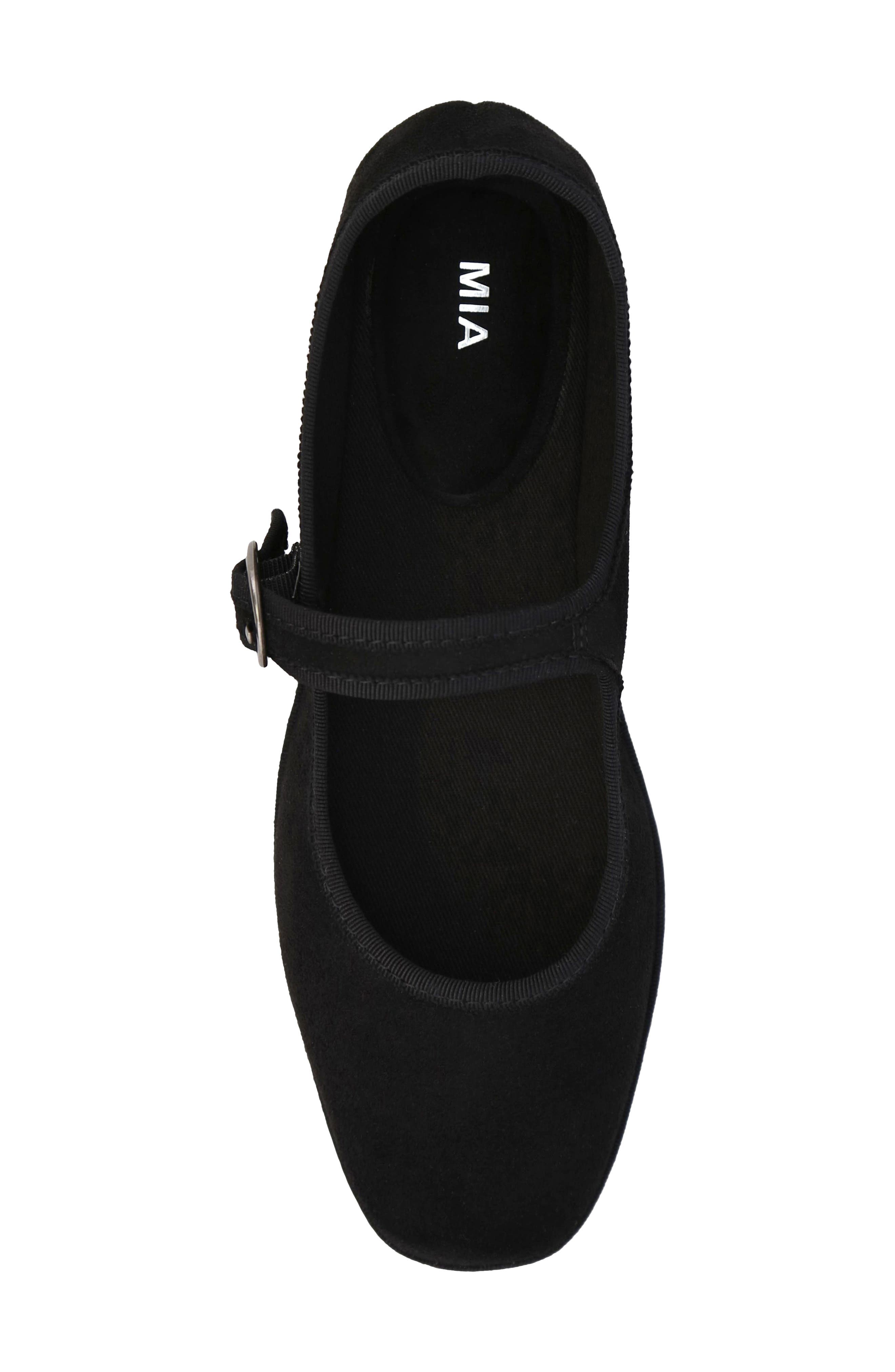 Miluna Mary Jane Flat, Alternate, color, BLACK