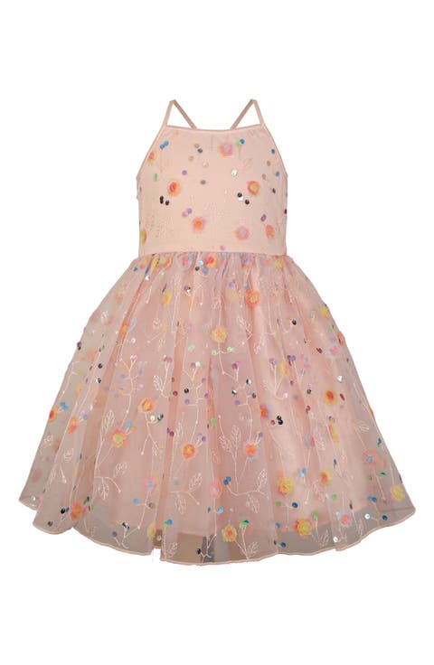 Kids' Embellished Soutache Flower Party Dress (Big Kid & Little Kid)