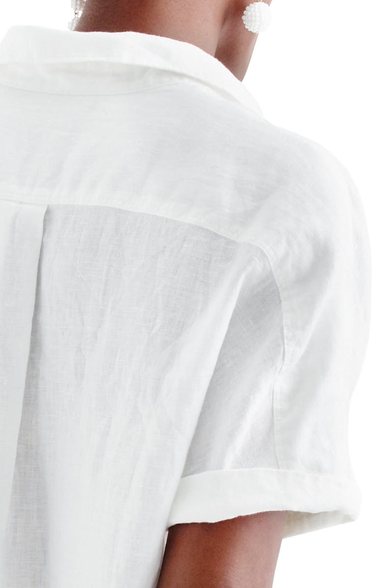 J.Crew Cross Dyed Irish Linen Popover Shirt, Alternate, color, 