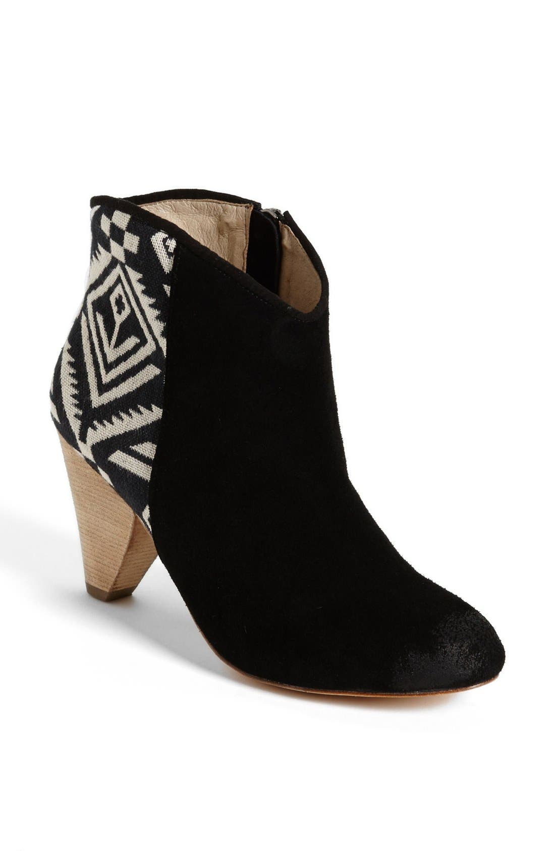 'Jardin Taos' Bootie, Main, color, BLACK