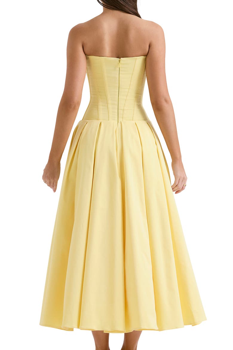 Lady E Strapless Corset Gown, Alternate, color, SUNSHINE