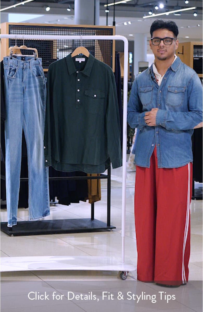 Carter Linen & Cotton Popover Shirt, sales video thumbnail