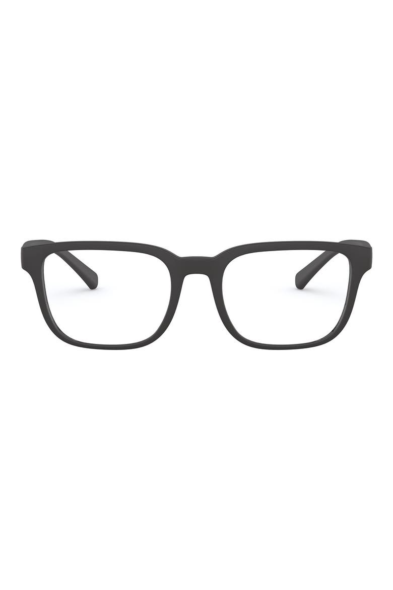 54mm Rectangular Optical Glasses, Main, color, MATTE BLACK/ DEMO LENS