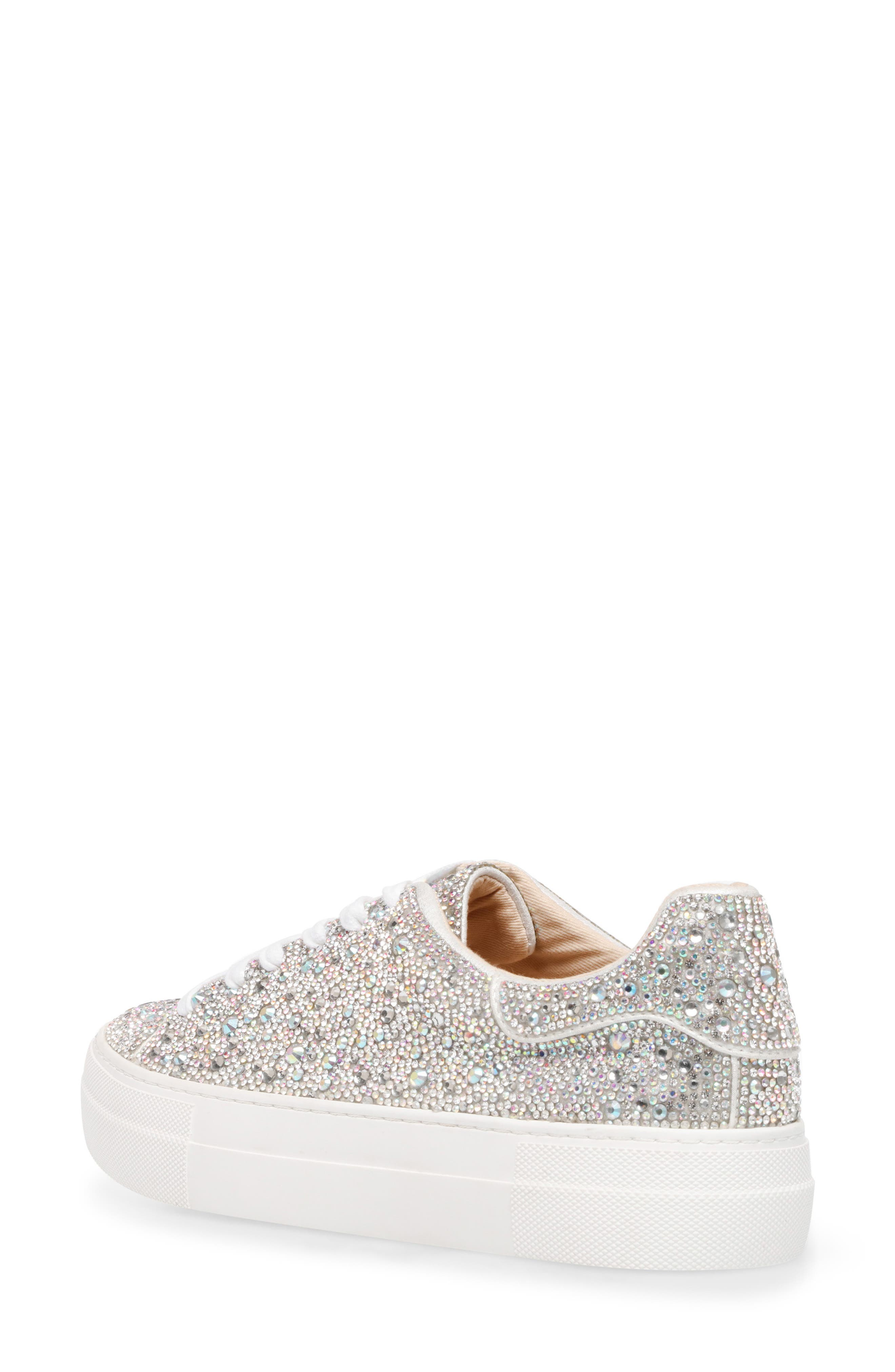 Sidny Crystal Pave Platform Sneaker - image 4