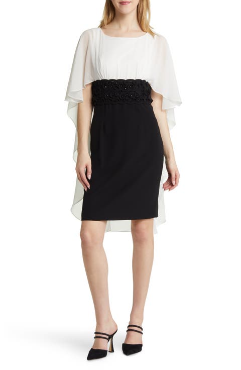 Chiffon Cape Dress