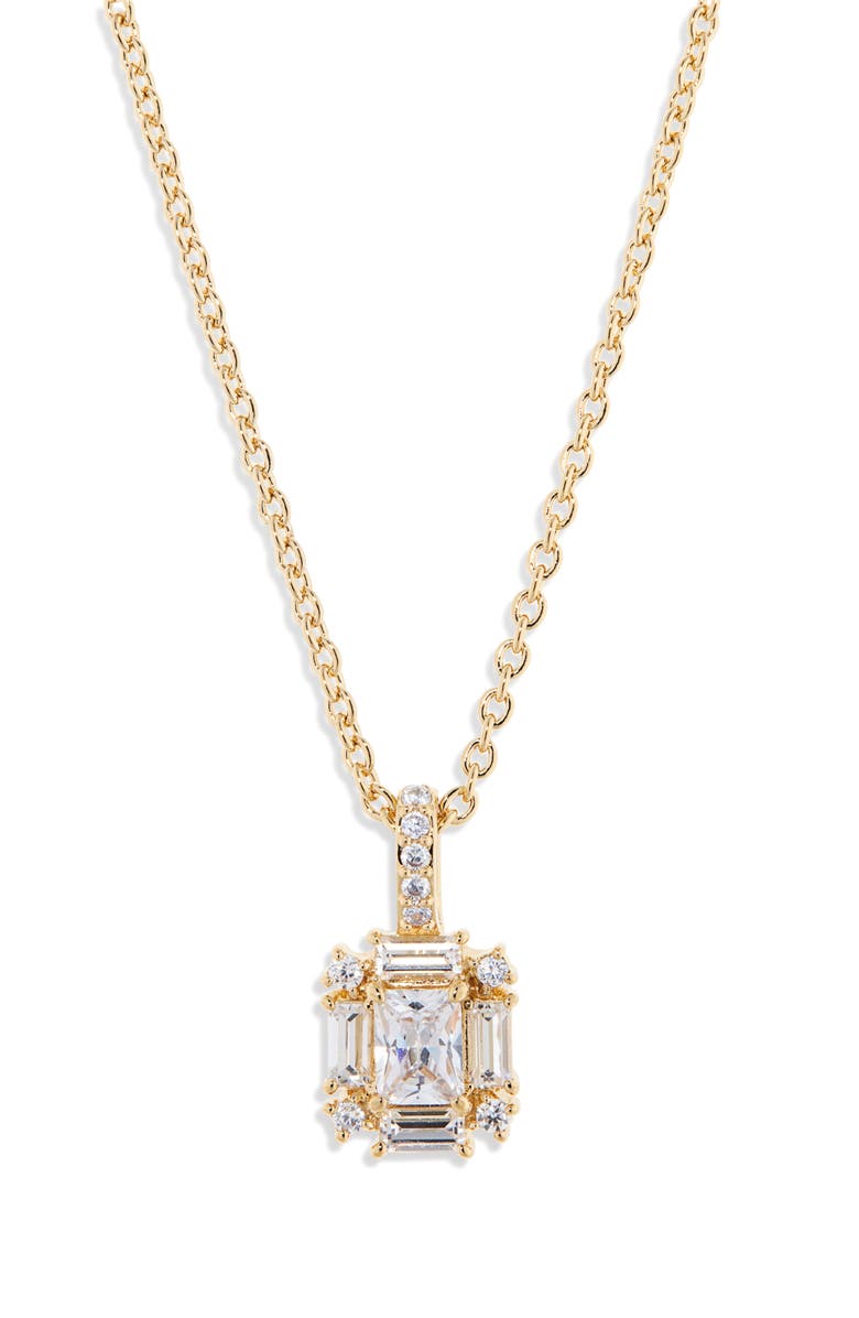 Nadri Nolita CZ Halo Pendant Necklace, Alternate, color, 