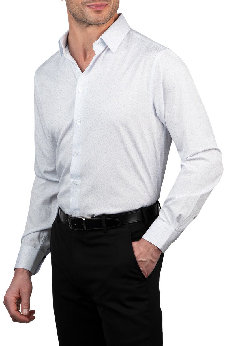 Ben Sherman Speckle Print Slim Fit Dress Shirt, Alternate, color,