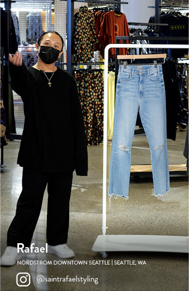 The Hustler High Waist Chewed Ankle Jeans, sales video thumbnail