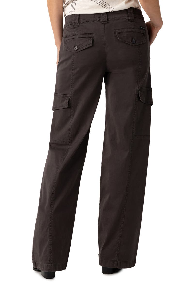 Rebel Straight Leg Twill Cargo Pants, Alternate, color, OBSIDIAN