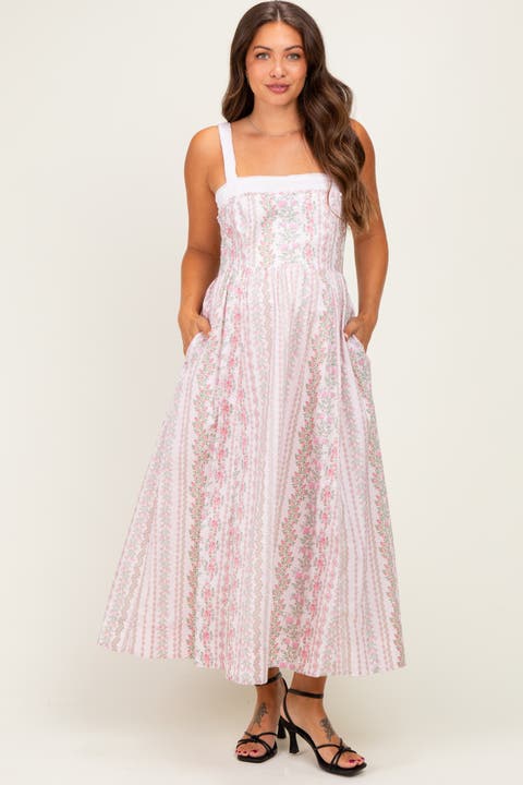 Peony Column Floral Print Maxi Dress