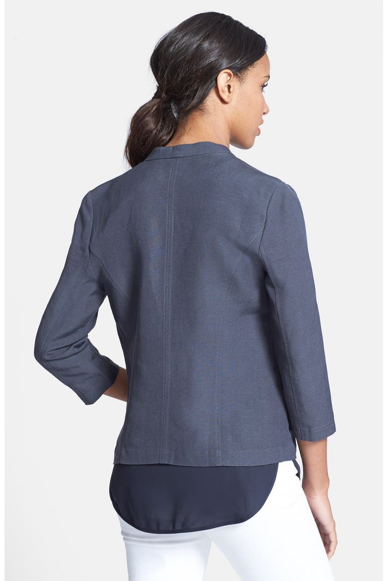 Linen Blend Jacket, Alternate, color, GREY CLOUDBURST