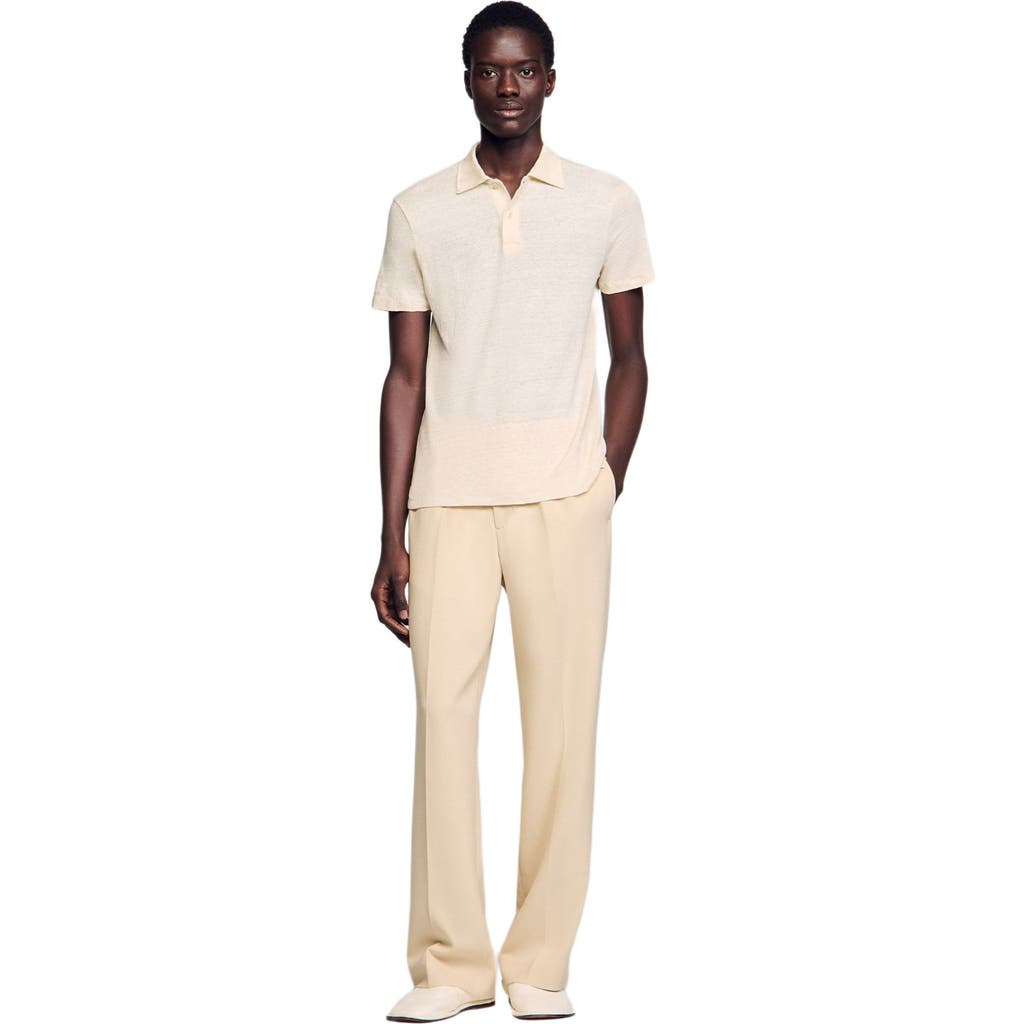 Sandro Linen Polo Shirt