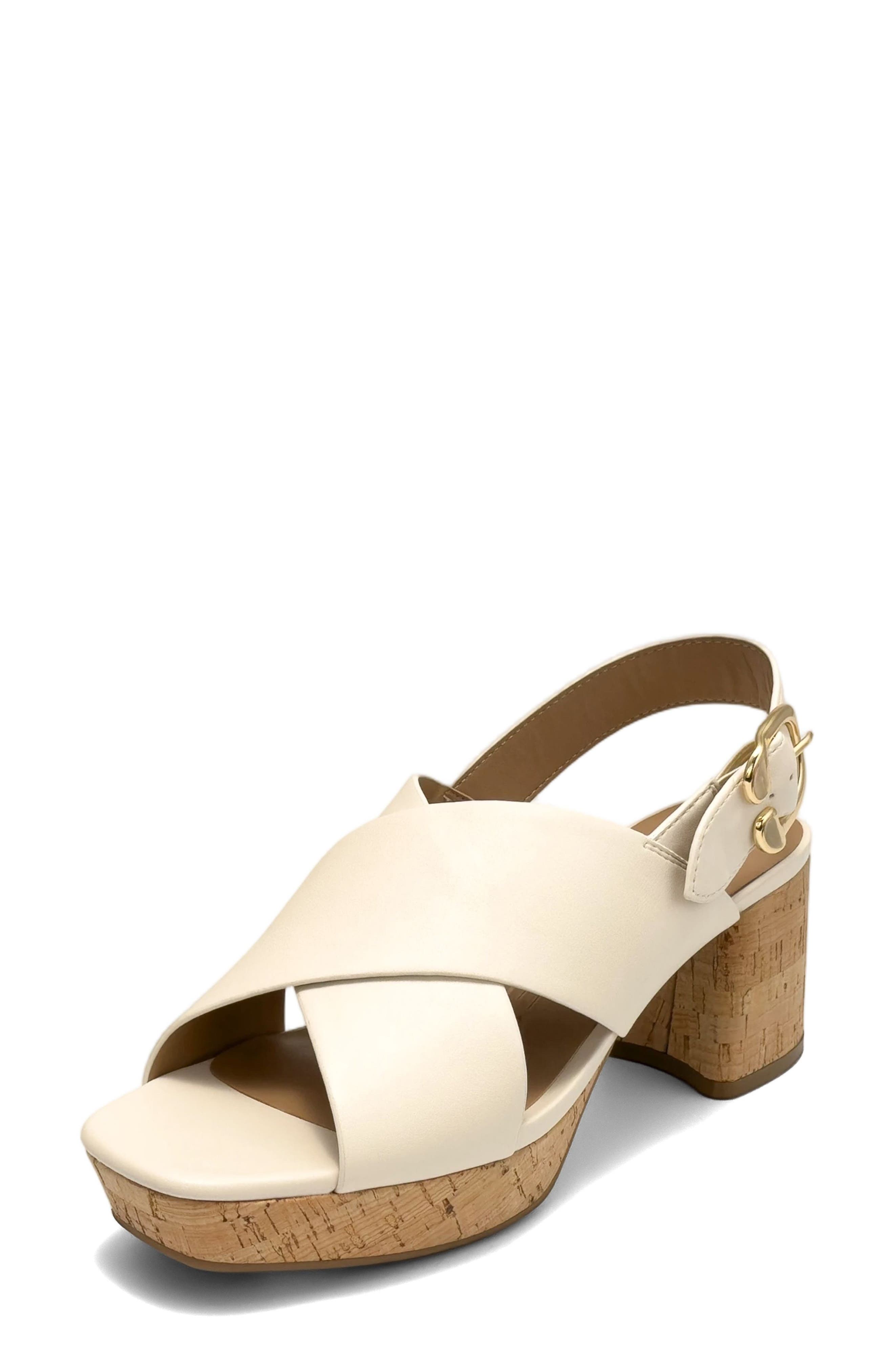Pura Platform Sandal, Alternate, color, EGGNOG SUEDE CORK HEEL