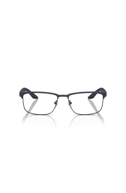 Prada Linea Rossa 54mm Rectangle Optical Glasses In Blue