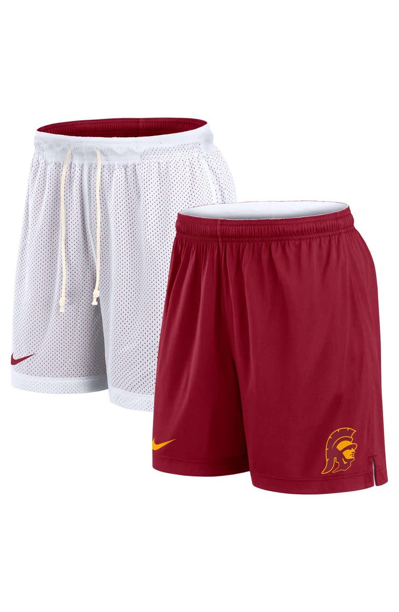 Nike Men
s Nike White/Cardinal USC Trojans Primetime Reversible Performance Shorts, Main, color, White