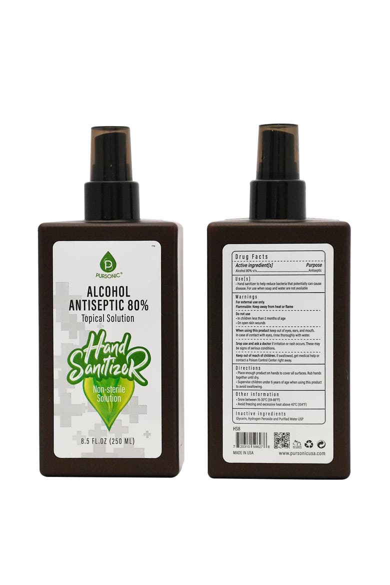 Moisturizing Hand Sanitizer 80% Alcohol, Alternate, color, Brown