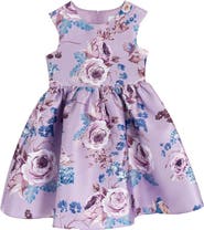 Rare Editions Kids' Printed Mikado Fit & Flare Party Dress