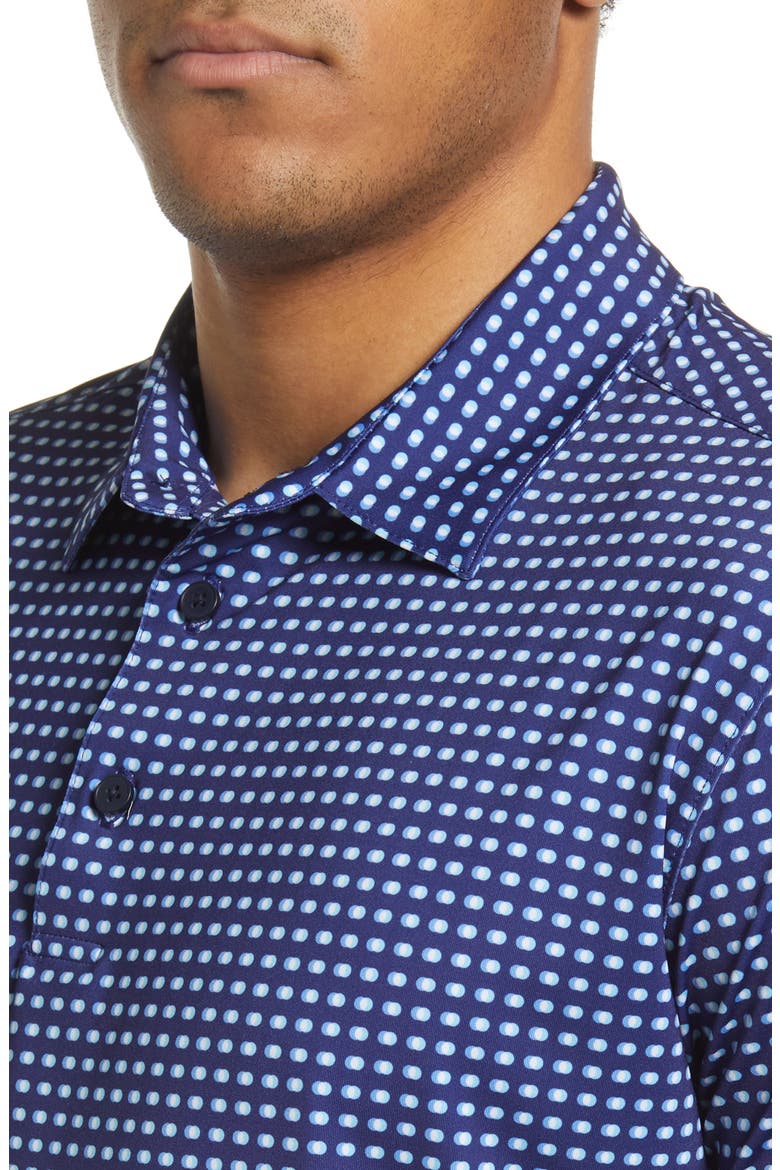 Versa Dot Stretch Polo, Alternate, color, NAVY MINI DOT PRINT