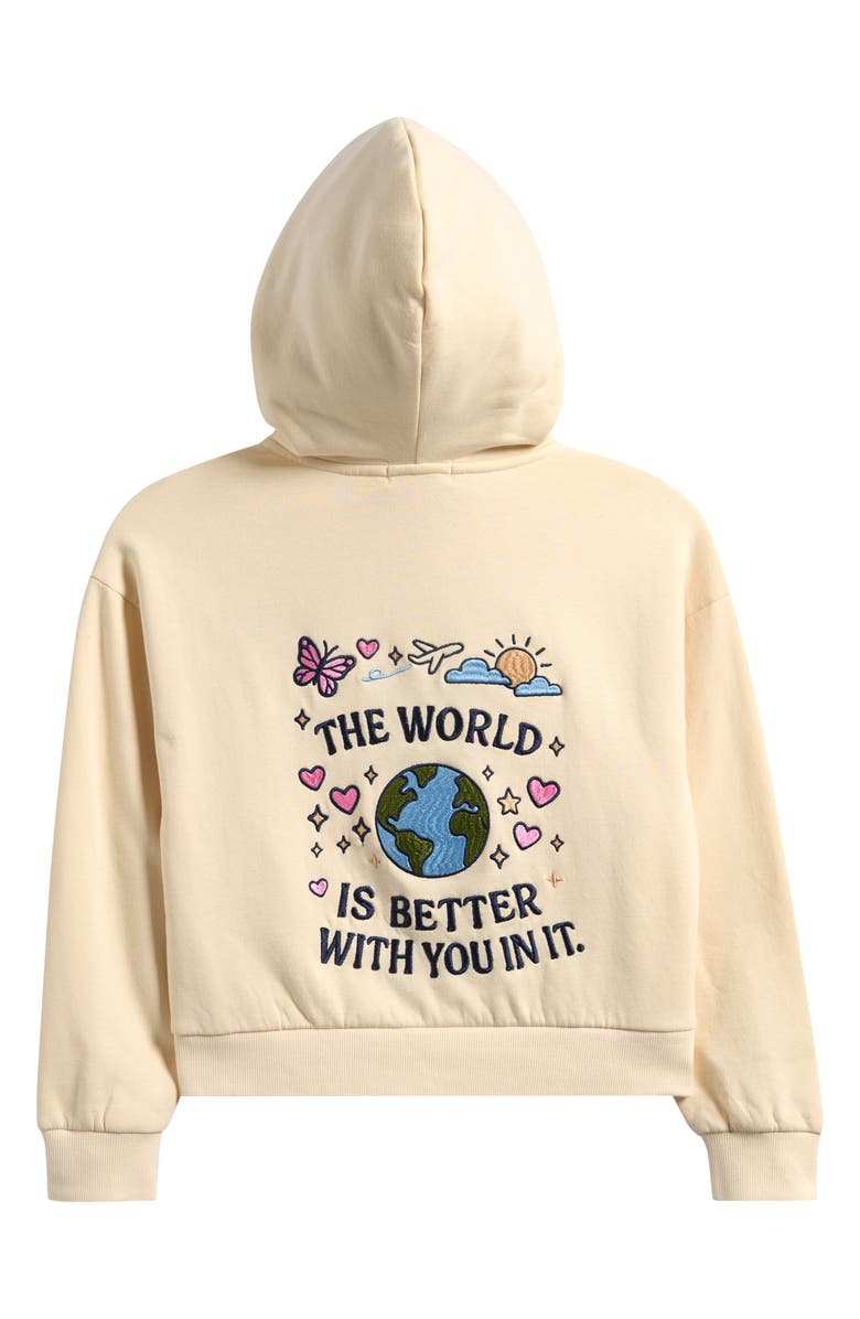 HAPPY CAMP3R Kids' The is Better Youth Hoodie, Alternate, color, Cream