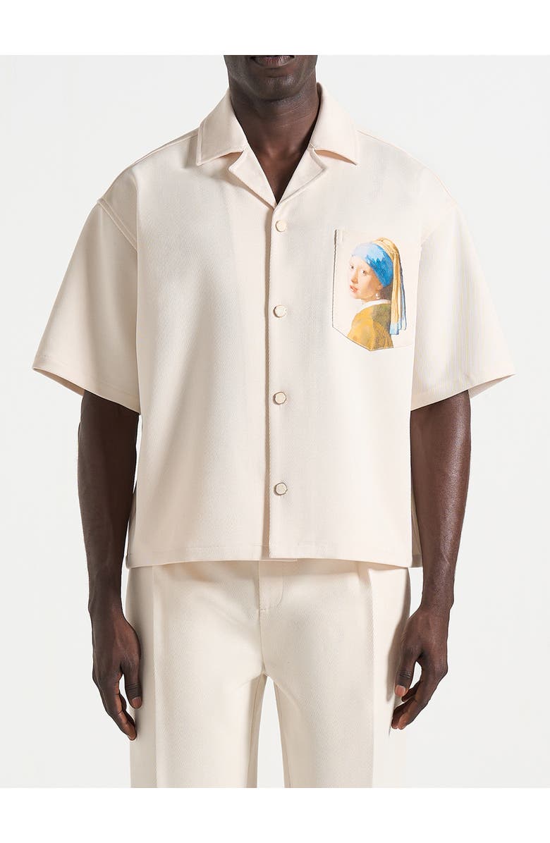 Manière De Voir Stephane "A Girl With A Pearl Earring" Boxy Shirt, Main, color, 