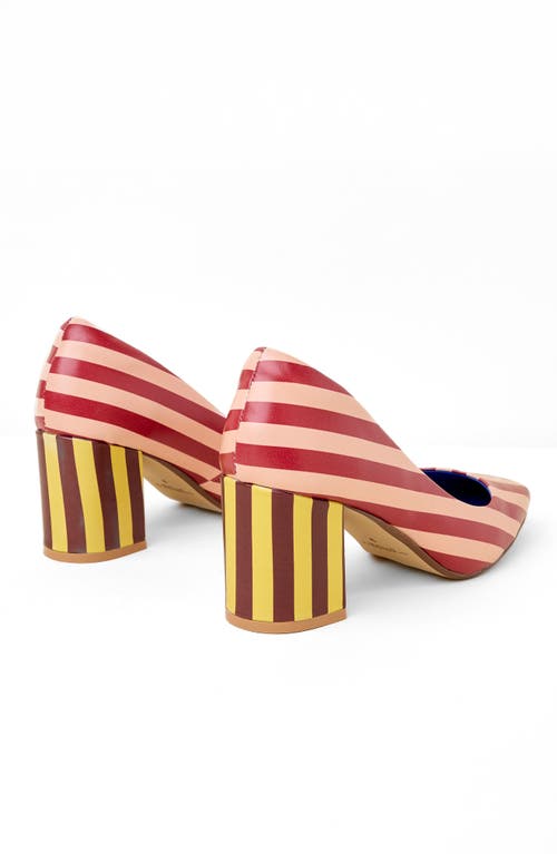 Charlotte Stone Estee Multicolor Square Toe Pump In Multi
